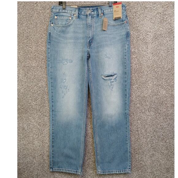 NWT Levi's 550 Relaxed Fit Distressed Men's Jeans 35 x 32 - Picture 1 of 12